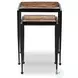Dalston Amber Cast Glass Round Nesting End Table Set
