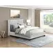 Emerson Beige Full Bed Upholstered Low Profile Bed