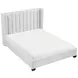 Emerson Beige Queen Upholstered Low Profile Bed