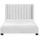 Emerson Beige Full Bed Upholstered Low Profile Bed
