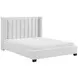 Emerson Beige Full Bed Upholstered Low Profile Bed