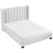 Emerson Beige Full Bed Upholstered Low Profile Bed