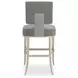 Reserved Seating Pewter Upholstered Counter Height Stool