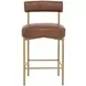 Astellan Bravo Cognac Upholstered Counter Height Stool