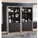 Halifax Flax and Java 2 Door Etagere with LED