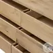 Noeline Resawn Worn Oak Veneer 6 Drawer Dresser