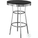 2405 Black and Chrome Bar Table Set