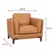 Pendry Carmel Saddle Leather Upholstered Accent Chair