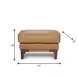 Pendry Carmel Saddle Leather Upholstered Rectangular Ottoman