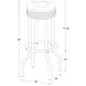 Theodore Black And Chrome Upholstered Top Bar Stool Set of 2