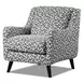 Contour Natural Gray and White Performance Fabric Upholstered Accent Chair