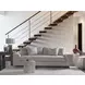 Lana Gray Bench Seat 96" Sofa with Pillows