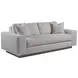 Lana Gray Bench Seat 96" Sofa with Pillows