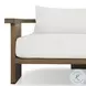 Tahana Alessi Linen 96" Performance Fabric Upholstered Outdoor Sofa