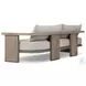 Tahana Hayes Fog 96" Performance Fabric Upholstered Outdoor Sofa