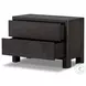 Noeline Smoked Black Veneer 2 Drawer Nightstand