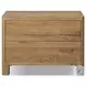 Noeline Resawn Worn Oak Veneer 2 Drawer Nightstand