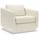 Veronica White Upholstered Swivel Chair