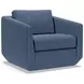 Veronica Blue Upholstered Swivel Chair
