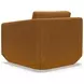 Veronica Orange Upholstered Swivel Chair