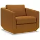 Veronica Orange Upholstered Swivel Chair