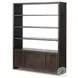 Arlington Espresso Oak Veneer 4 Door Bookcase