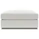 Vivien Ivory Upholstered Square Ottoman