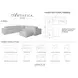 Vivien Ivory 3 Piece Modular Sectional with Pillows and Ottoman