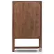 Ezri Cocoa Oak 2 Glass Door Cabinet