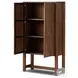 Ezri Cocoa Oak 2 Glass Door Cabinet