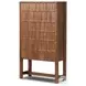 Ezri Cocoa Oak 2 Glass Door Cabinet