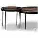 Yoko Smoked Brown Cast Glass Round Nesting Tables