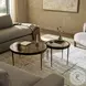 Yoko Smoked Brown Cast Glass Round Nesting Tables