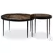Yoko Smoked Brown Cast Glass Round Nesting Tables