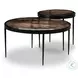 Yoko Smoked Brown Cast Glass Round Nesting Tables