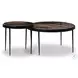 Yoko Smoked Brown Cast Glass Round Nesting Tables