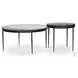 Yoko Clear Cast Glass Round Nesting Tables