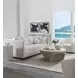 Claudette Cream Bench Seat 95" Sofa with Throw and Ball Pillow