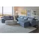 Rita Blue 4 Piece Modular Sectional with Pillows