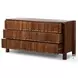 Ezri Carved Cocoa Oak 6 Drawer Dresser