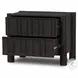 Ezri Black Oak 2 Drawer Nightstand