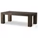 Abaso Ebony Rustic Wormwood Oak 86" Rectangular Dining Table