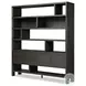 Noeline Smoked Black Oak Wide Bookcase