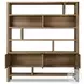 Noeline Worn Oak Wide Bookcase