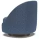 Genevieve Blue Upholstered Swivel Chair