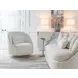 Genevieve Ivory Bench Seat 87" Sofa with Ivory Pillows