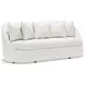 Genevieve Ivory 87" Sofa with Pillows
