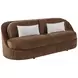 Ava Brown 92" Sofa with Pillows