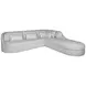Ava White 2 Piece Modular Sectional with Pillows