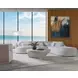 Ava White 2 Piece Modular Sectional with Pillows